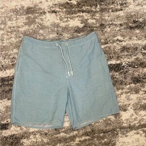 Johnnie-O Swim Trunks - Drawstring, Fully Lined - in Blue Polka Dot, Size XXL